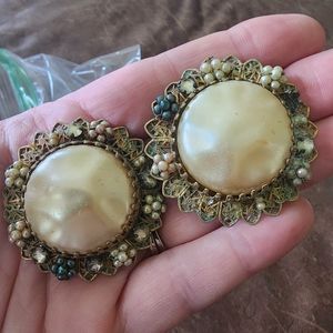 Vintage clip on earrings